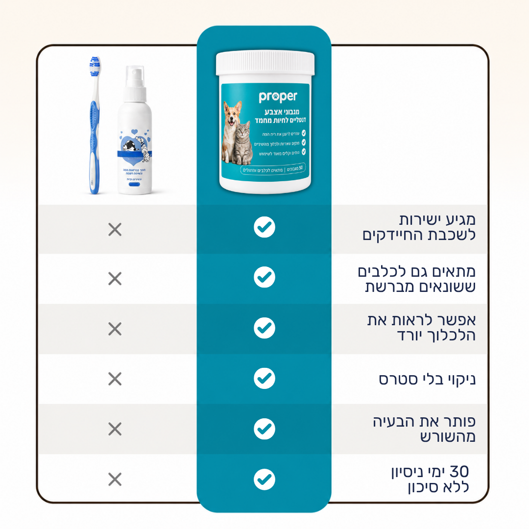 מגבוני אצבע טבעיים לשיניים בריאות
